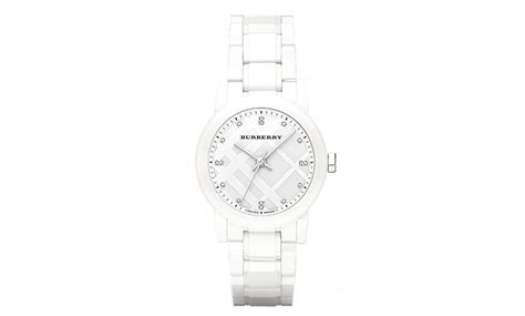 Burberry The City Ceramic Diamond Ladies Watch BU9182